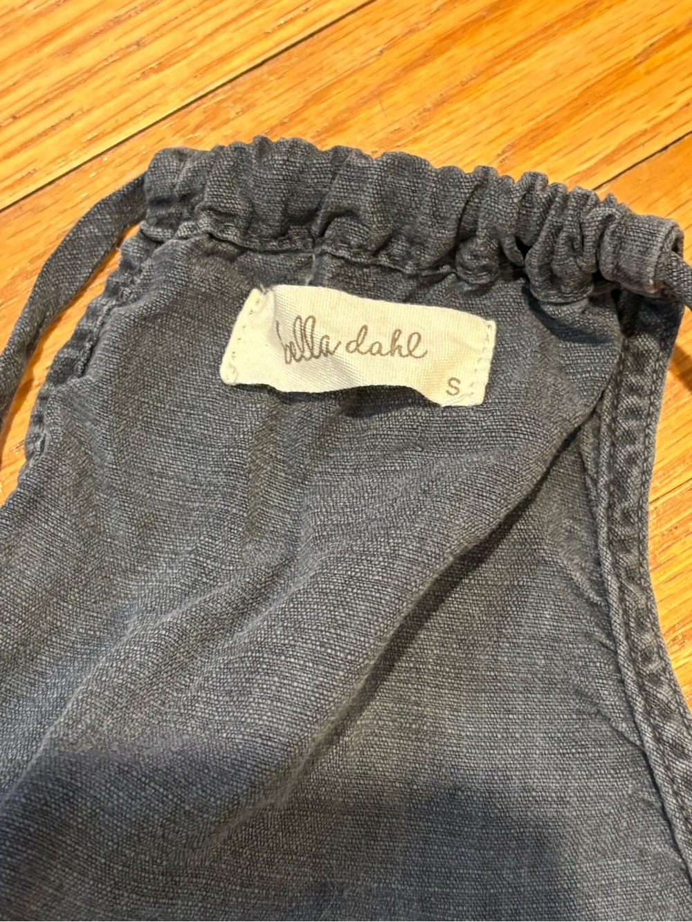 Bella Dahl Charcoal Drawstring Romper - Picture 3 of 3